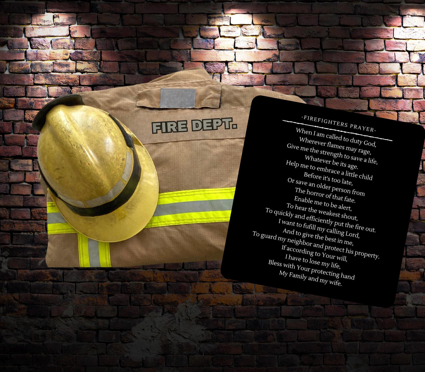 Firefighters Prayer Sticker Firefighter Gift Fire Department Hero First Responder Christmas Gift Idea
