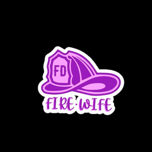 Firefighter Wife Sticker | Proud Firefighter Spouse Decal | Durable Vinyl Decal for Car, Laptop, or Water Bottle | Christmas Gift Idea FD